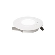Faretto ad incasso LED Zenit orientabile 5W, IP44, Ø 9 cm bianco