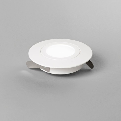 Faretto ad incasso LED Zenit orientabile 5W, IP44, Ø 9 cm bianco