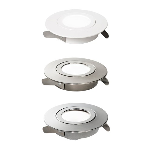 Faretto ad incasso LED Zenit orientabile 5W, IP44, Ø 9 cm