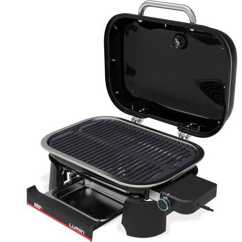 Barbecue Elettrico Weber Lumin Compact 1502044 2.2kW griglie in ghisa