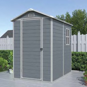 Casetta da giardino Boxy Verdelook 193x134xh198 cm grigio 2