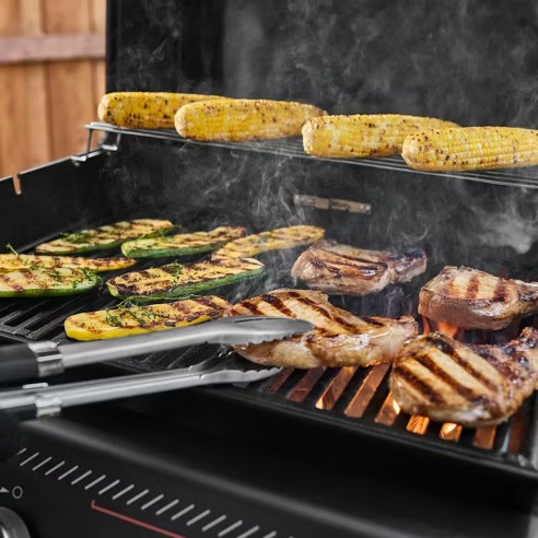 Weber Barbecue a Gas Smart Spirit EPX-435R Stealth Edition (4 Bruciatori, Sear Zone, Girarrosto, Wi-Fi) piastre