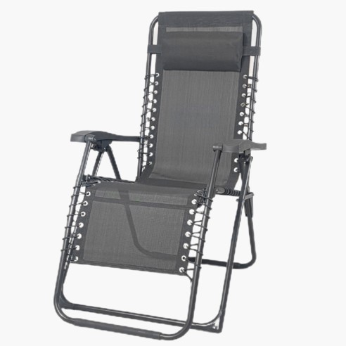 Sedia sdraio reclinabile Zero Gravity Relax grigio