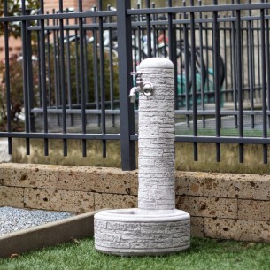 Fontana da giardino Brumano grigio 40x40xH81 cm 2