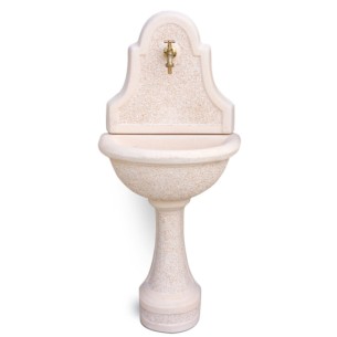 Fontana da giardino a muro Dora rosa antico 53x35xH120 cm