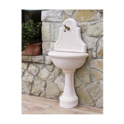 Fontana da giardino a muro Dora rosa antico 53x35xH120 cm