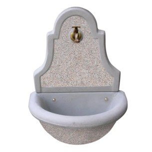 Fontanta da giardino a parete Sesia grigio 53x35xH68 cm