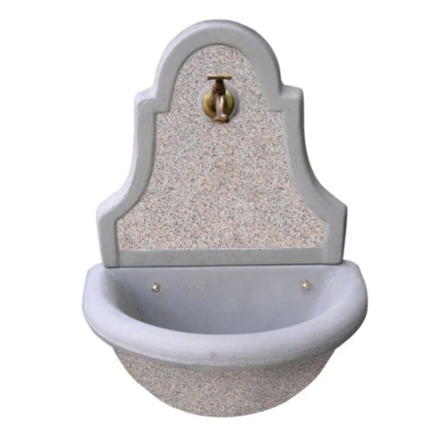 Fontanta da giardino a parete Sesia grigio 53x35xH68 cm