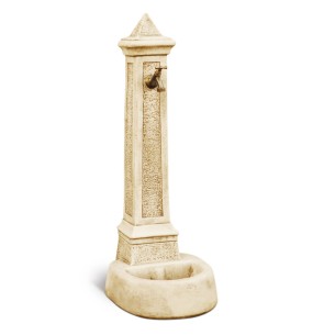 Fontana da giardino Lecce rustica in cemento nocciola