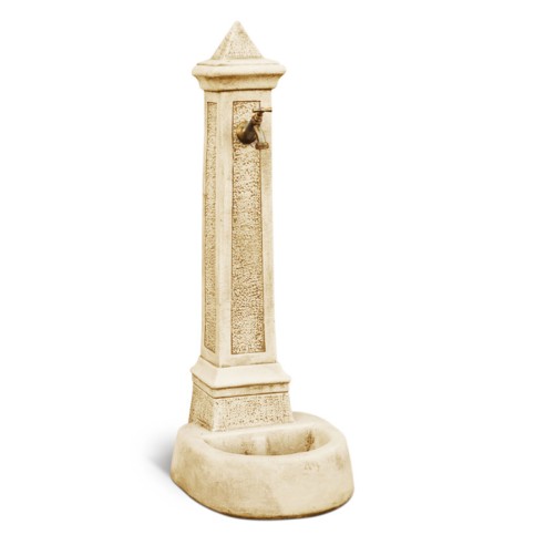 Fontana da giardino Lecce rustica in cemento nocciola