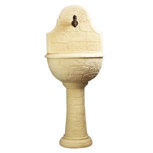 Fontana da giardino a parete Varo nocciola 37x50xH122 cm
