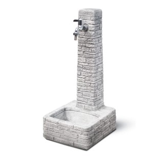 Fontana da giardino Clanezzo grigio 31x28xH65 cm