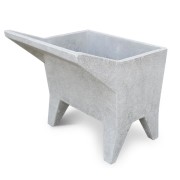 Lavatoio da esterno in cemento levigato Ponza 80 grigio