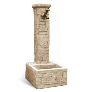 Fontana da giardino Iglesias nocciola 28x35xH75 cm
