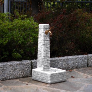 Fontana da giardino Clanezzo grigio 31x28xH65 cm 2