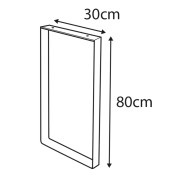 Gamba per mobili in acciaio nero opaco L30xP4xH80 cm REI