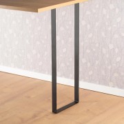 Gamba per mobili in acciaio nero opaco L38,5xP4xH85 cm REI