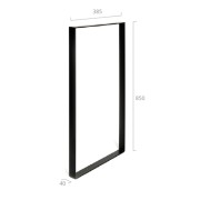 Gamba per mobili in acciaio nero opaco L38,5xP4xH85 cm REI