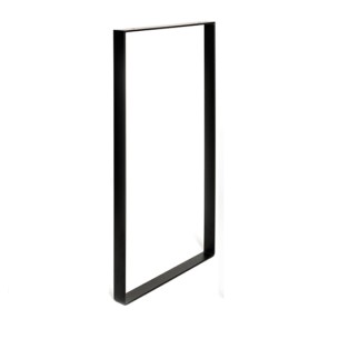 Gamba per mobili in acciaio nero opaco L38,5xP4xH85 cm REI