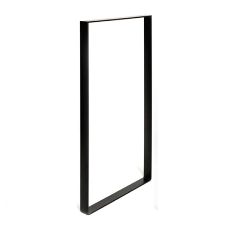 Gamba per mobili in acciaio nero opaco L38,5xP4xH85 cm REI