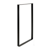Gamba per mobili in acciaio nero opaco L38,5xP4xH85 cm REI