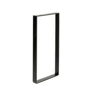 Gamba per mobili in acciaio nero opaco L30xP4xH80 cm REI