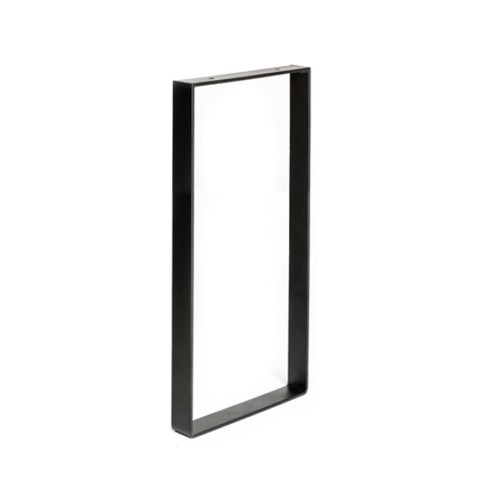 Gamba per mobili in acciaio nero opaco L30xP4xH80 cm REI