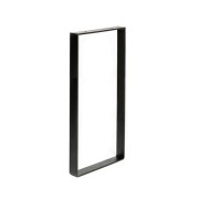 Gamba per mobili in acciaio nero opaco L30xP4xH80 cm REI