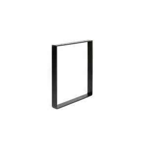 Gamba per mobili in acciaio nero opaco L35xP4xH38,5 cm REI