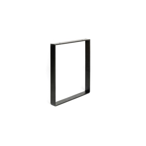 Gamba per mobili in acciaio nero opaco L35xP4xH38,5 cm REI