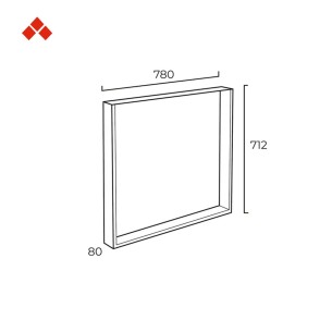 Gamba per mobili in acciaio L78xP8xH71 cm REI bianco 2