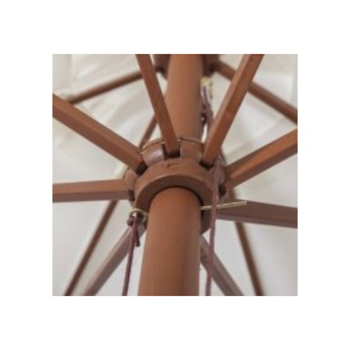 Ombrellone legno quadrato 3x3 m ecru Verdelook dettaglio