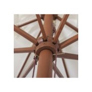 Ombrellone legno quadrato 3x3 m ecru Verdelook dettaglio