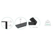 Gamba per mobili in acciaio bianco L80xP8xH71 cm REI