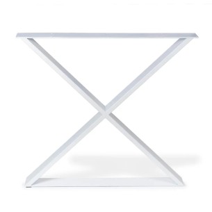 Gamba per mobili clessidra in acciaio bianco L80xP8xH71 cm REI 2