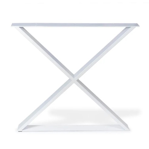 Gamba per mobili clessidra in acciaio bianco L80xP8xH71 cm REI