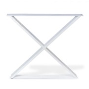 Gamba per mobili clessidra in acciaio bianco L80xP8xH71 cm REI