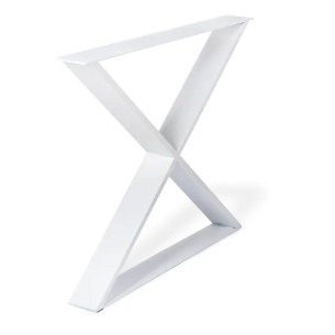 Gamba per mobili clessidra in acciaio bianco L80xP8xH71 cm REI