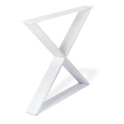 Gamba per mobili clessidra in acciaio bianco L80xP8xH71 cm REI