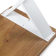 Gamba per mobili clessidra in acciaio bianco L80xP8xH71 cm REI