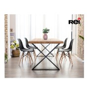 Gamba per mobili clessidra in acciaio L80xP8xH71 cm REI