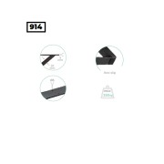 Gamba per mobili clessidra in acciaio nero L80xP8xH71 cm REI