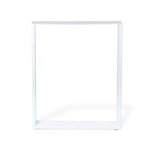 Gamba per mobili in acciaio bianco L40xP8xH40 cm REI