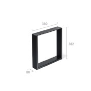 Gamba per mobili in acciaio nero L40xP8xH40 cm REI