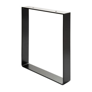 Gamba per mobili in acciaio nero L40xP8xH40 cm REI