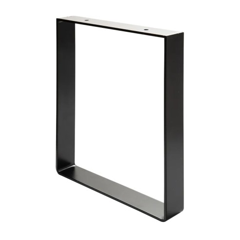 Gamba per mobili in acciaio nero L40xP8xH40 cm REI
