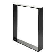 Gamba per mobili in acciaio nero L40xP8xH40 cm REI