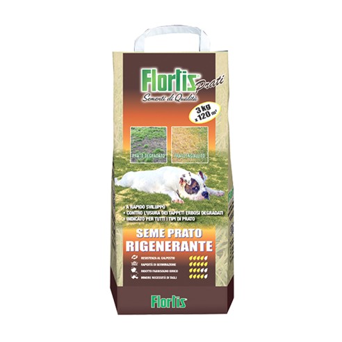 Semi per prato rigenerante 3 kg Flortis