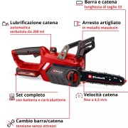 Einhell GE-LC 18 Li Kit Elettrosega a Batteria Power X-Change (Cod. 4501760)
