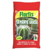 Terriccio per piante grasse 5 L Flortis con Sabbia e Lapillo